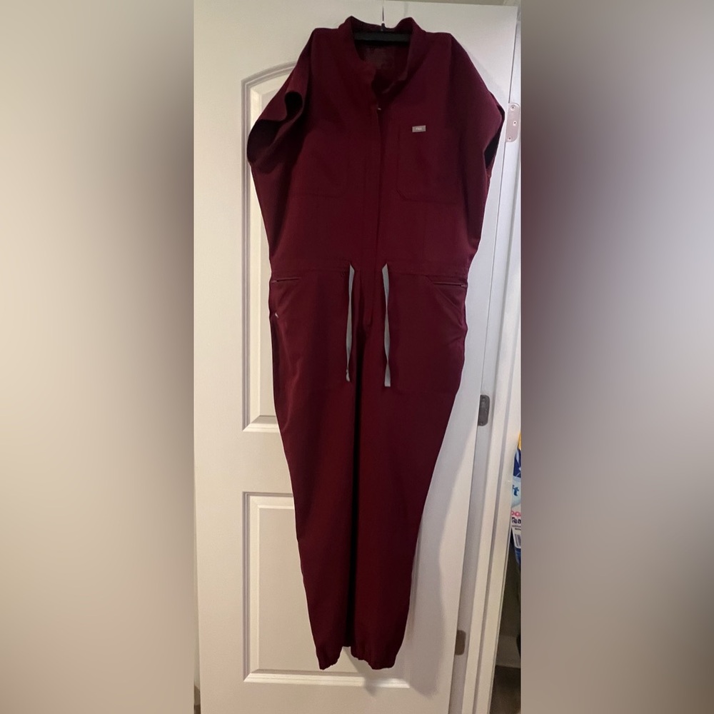 Women’s Rafella Burgundy Jogger Jumpsuit XXL